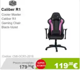 Next Cooler Master Caliber R1 Gaming Chair Black-Violet offerta