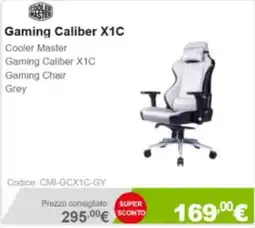 Next Cooler Master Gaming Caliber X1C Gaming Chair Grey offerta