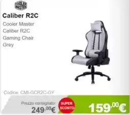 Next Cooler Master Caliber R2C Gaming Chair Grey offerta