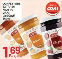 Crai Confettura extra di frutta Crai offerta