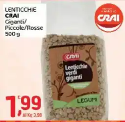 Crai Lenticchie verdi giganti Crai offerta