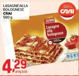 Crai Lasagne alla bolognese Crai offerta