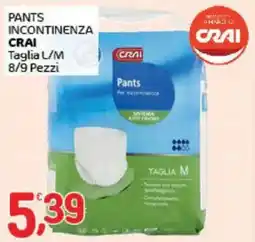 Crai Pants incontinenza Crai offerta
