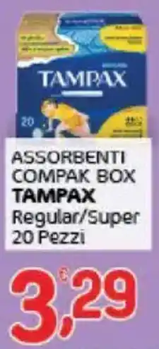 Crai Assorbenti compak box Tampax Regular/Super offerta