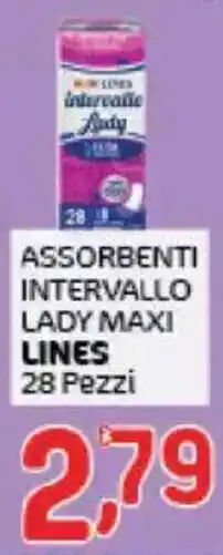 Crai Assorbenti intervallo lady maxi lines offerta