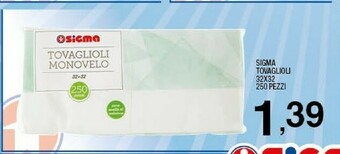 Sigma Sigma tovaglioli monovelo offerta