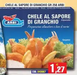 Immenso Cash Chele al sapore di granchio Arbi offerta