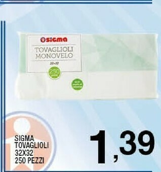 Sigma Sigma tovaglioli offerta