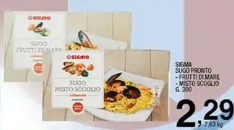 Sigma Sigma sugo pronto g 300 offerta