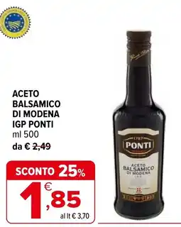 Iperal Aceto balsamico di Modena IGP Ponti offerta