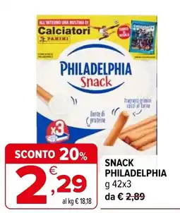 Iperal Snack Philadelphia offerta