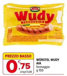 Iperal Würstel Wudy AIA formaggio offerta
