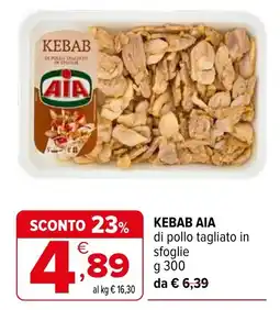 Iperal Kebab Aia di pollo tagliato in sfoglie offerta
