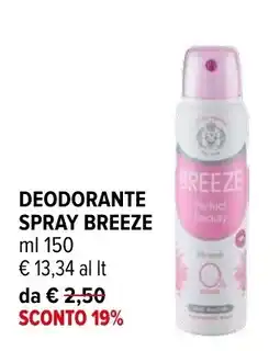 Iperal Deodorante spray breeze offerta