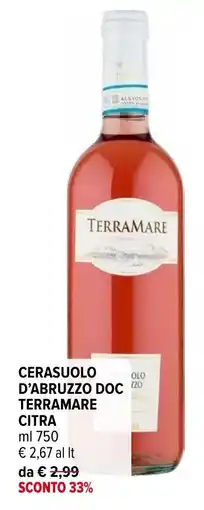 Iperal Cerasuolo d'Abruzzo Doc Terramare Citra offerta
