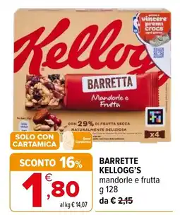 Iperal Barrette Kellogg's mandorle e frutta offerta