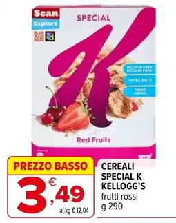 Iperal Cereali Special K Kellogg's frutti rossi offerta