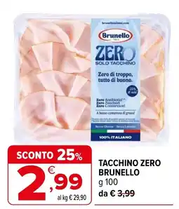 Iperal Tacchino zero Brunello offerta