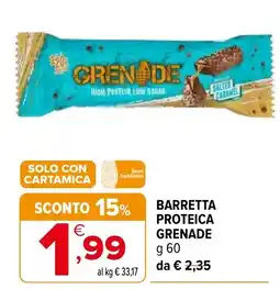 Iperal Barretta proteica Grenade offerta