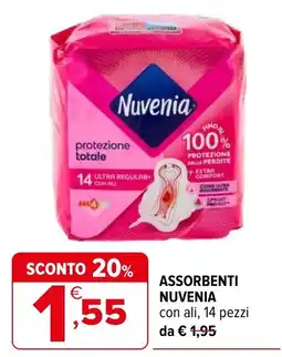 Iperal Assorbenti Nuvenia con ali offerta