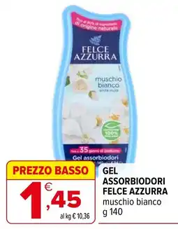 Iperal Gel assorbiodori Felce Azzurra muschio bianco offerta
