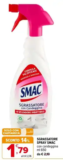 Iperal Sgrassatore spray Smac con candeggina offerta