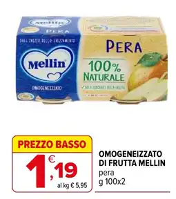 Iperal Omogeneizzato di frutta Mellin pera offerta