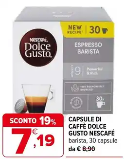 Iperal Capsule di caffè Dolce Gusto Nescafé barista offerta