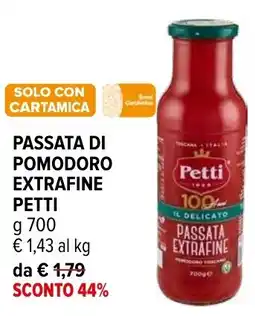 Iperal Passata di pomodoro extrafine Petti offerta