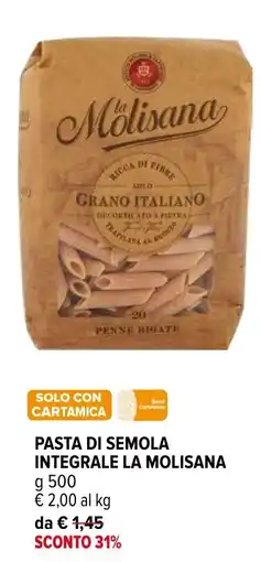 Iperal Pasta di semola integrale la molisana offerta