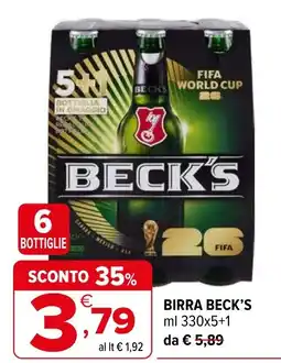 Iperal Birra Beck's offerta
