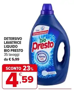 Iperal Detersivo lavatrice liquido bio presto offerta