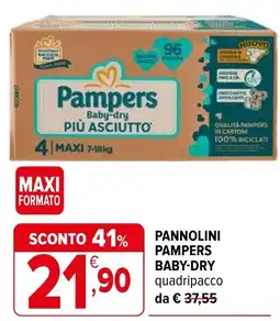 Iperal Pannolini Pampers Baby-dry offerta