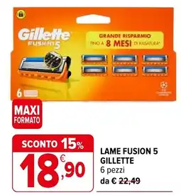 Iperal Lame Fusion 5 Gillette offerta