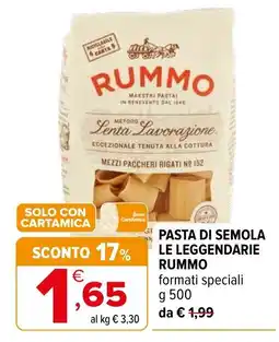 Iperal Pasta di semola le leggendarie Rummo offerta
