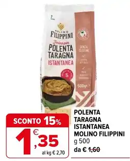 Iperal Polenta taragna istantanea Molino Filippini offerta