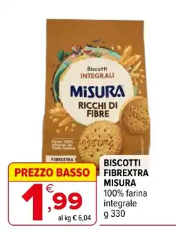 Iperal Biscotti integrali Misura offerta
