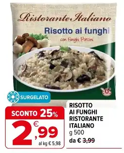 Iperal Risotto ai funghi Ristorante Italiano offerta