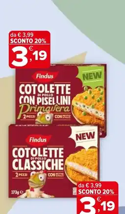 Iperal Findus Cotolette di pollo classiche offerta