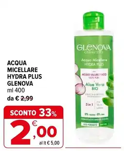 Iperal Acqua Micellare Hydra Plus Glenova offerta