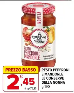 Iperal Pesto peperoni e mandorle le conserve della nonna offerta