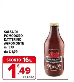 Iperal Salsa di pomodoro datterino Agromonte offerta