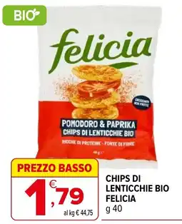 Iperal Chips di lenticchie bio Felicia offerta