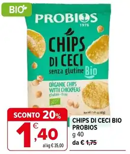 Iperal Chips di ceci bio Probios offerta