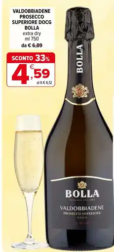 Iperal Valdobbiadene Prosecco Superiore DOCG Bolla extra dry offerta