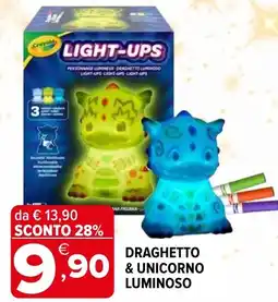 Iperal Crayola Light-ups Draghetto & Unicorno Luminoso offerta