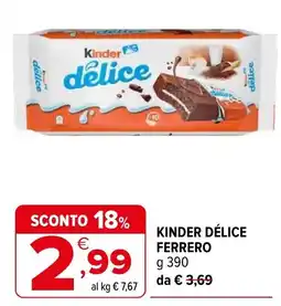 Iperal Kinder Délice Ferrero offerta