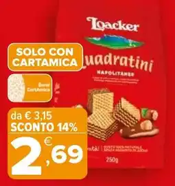 Iperal Loacker Quadratini Napolitaner offerta