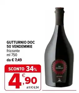 Iperal Gutturnio DOC 50 Vendemmie offerta