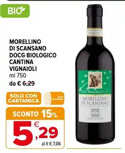 Iperal Morellino di Scansano DOCG Biologico Cantina Vignaioli offerta